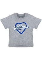 Kentucky Wildcats Toddler Girls Grey Airbrush Heart Short Sleeve T-Shirt