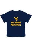 West Virginia Mountaineers Toddler Navy Blue Playful Short Sleeve T-Shirt
