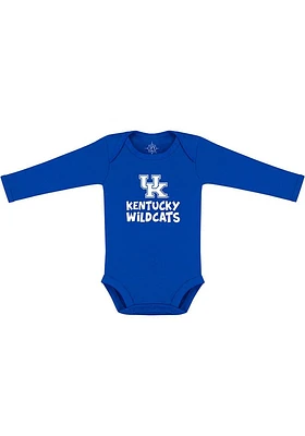 Kentucky Wildcats Baby Blue Playful Long Sleeve One Piece