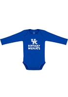 Kentucky Wildcats Baby Blue Playful Long Sleeve One Piece