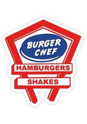 Indianapolis Burger Chef Sign Stickers - Red