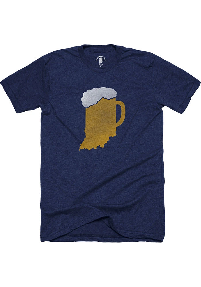 Indiana Navy Blue Drink Short Sleeve Fashion T Shirt