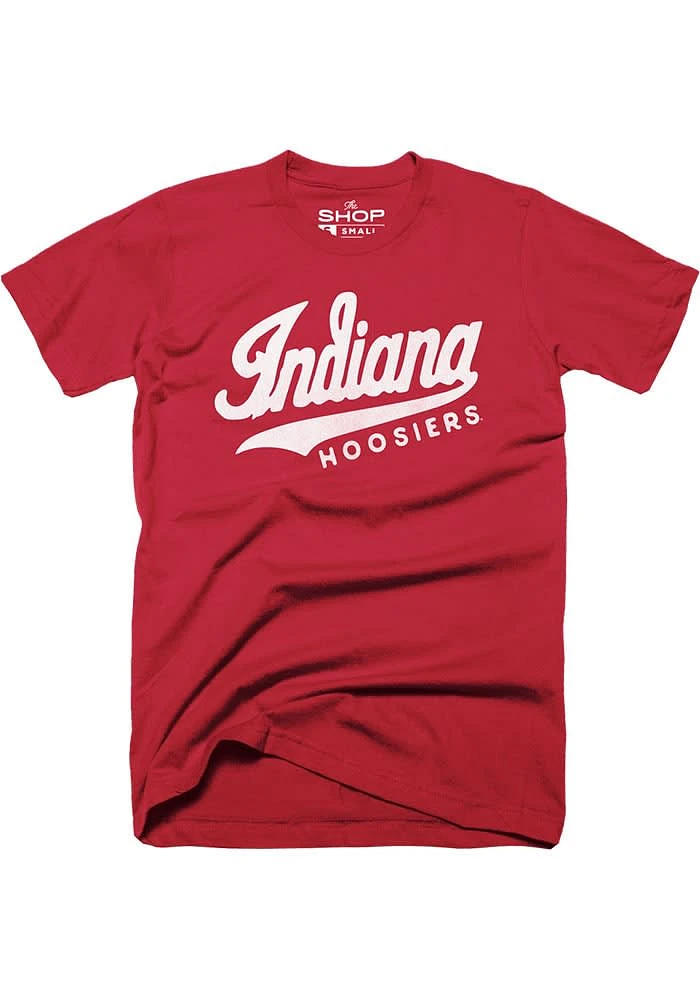 Indiana Hoosiers Red Retro Tail Short Sleeve Fashion T Shirt