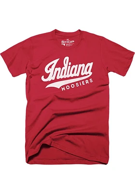 Indiana Hoosiers Red Retro Tail Short Sleeve Fashion T Shirt
