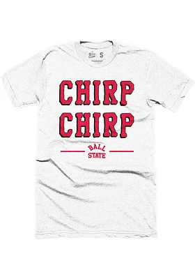 Ball State Cardinals White School Chant Short Sleeve Fashion T Shirt