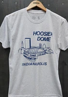 Indianapolis White Hoosier Dome Skyline Short Sleeve Fashion T Shirt