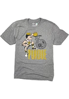 Purdue Boilermakers Grey DUNKING PETE Short Sleeve Fashion T Shirt