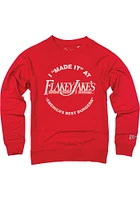 Indianapolis Mens Red Flakey Jakes Long Sleeve Crew Sweatshirt