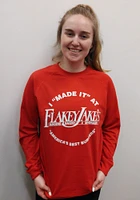 Indianapolis Mens Red Flakey Jakes Long Sleeve Crew Sweatshirt