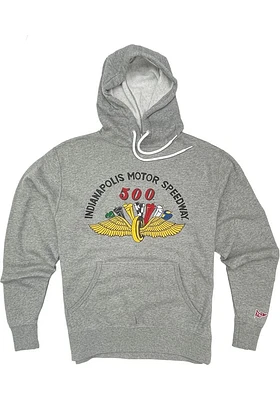 Indy 500 Mens Grey Long Sleeve Hoodie