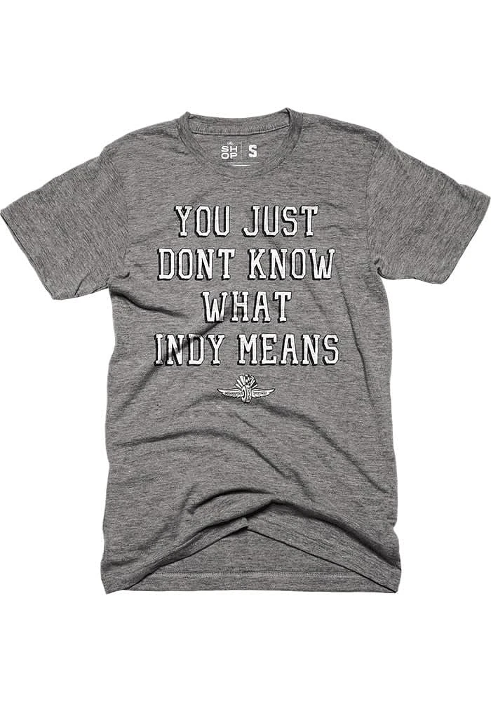 Indianapolis Grey Indy 500 Short Sleeve Fashion T Shirt