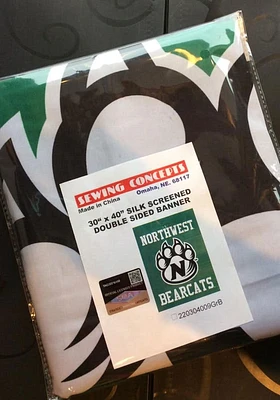 Northwest Missouri State Bearcats 30x40 Green Silk Screen Banner