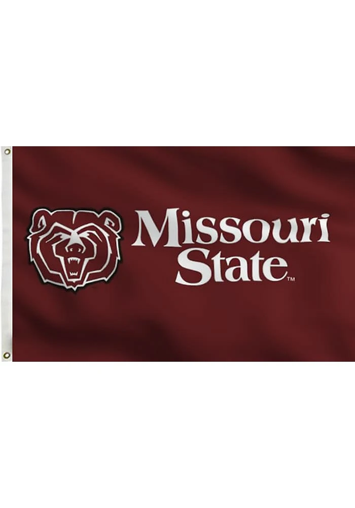 Missouri State Bears 3x5 Maroon Logo Grommet Silk Screen Grommet Flag - Maroon