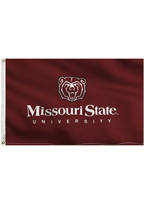 Missouri State Bears 3x5 Maroon Grommet Silk Screen Grommet Flag - Maroon