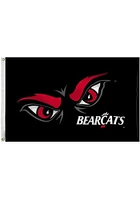 Cincinnati Bearcats 3x5 Eyes Black Silk Screen Grommet Black Silk Screen Grommet Flag