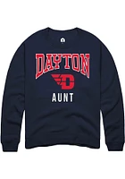 Rally Dayton Flyers Mens Navy Blue Aunt Long Sleeve Crew Sweatshirt