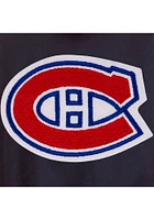 Mens Montreal Canadiens Reversible Hooded Heavyweight Jacket - Navy Blue