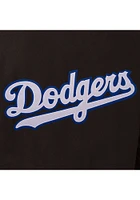 Mens Los Angeles Dodgers Reversible Wool Leather Heavyweight Jacket - Black