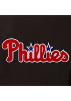 Mens Philadelphia Phillies Reversible Wool Leather Heavyweight Jacket - Black