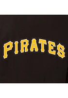 Mens Pittsburgh Pirates Reversible Wool Leather Heavyweight Jacket - Black