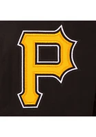 Mens Pittsburgh Pirates Reversible Wool Leather Heavyweight Jacket - Black