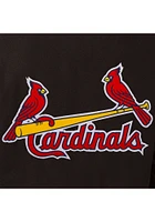Mens St Louis Cardinals Reversible Wool Leather Heavyweight Jacket - Black