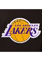 Mens Los Angeles Lakers Reversible Wool Leather Heavyweight Jacket - Black