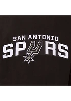 Mens San Antonio Spurs Reversible Wool Leather Heavyweight Jacket - Black