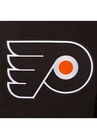 Mens Philadelphia Flyers Reversible Wool Leather Heavyweight Jacket - Black