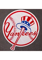 Mens New York Yankees Reversible Wool Leather Heavyweight Jacket - Grey