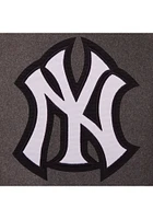 Mens New York Yankees Reversible Wool Leather Heavyweight Jacket - Grey