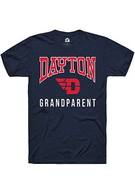 Rally Dayton Flyers Navy Blue Grandparent Short Sleeve Fashion T Shirt