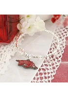 Arkansas Razorbacks Enamel Logo Womens Bracelet