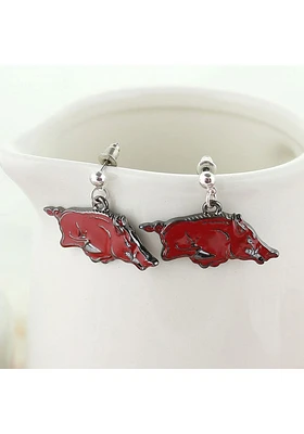 Arkansas Razorbacks Crystal Logo Womens Earrings