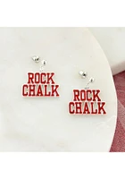 Kansas Jayhawks Slogan Womens Earrings