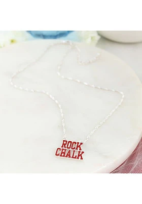 Kansas Jayhawks Slogan ROCK CHALK 17 Inch Necklace