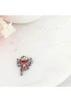 Ohio State Buckeyes Brutus 16 inch Crystal Logo Necklace