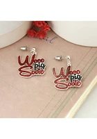 Arkansas Razorbacks Slogan Womens Earrings