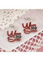 Arkansas Razorbacks Slogan Womens Earrings