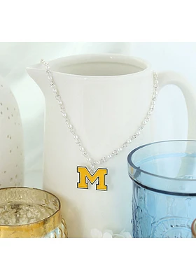 Michigan Wolverines Enamel Logo Necklace