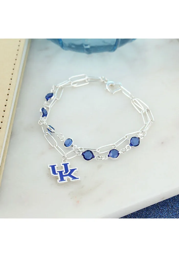 Kentucky Wildcats Logo Paperclip Womens Bracelet