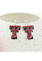 Texas Tech Red Raiders Crystal Logo Womens Earrings