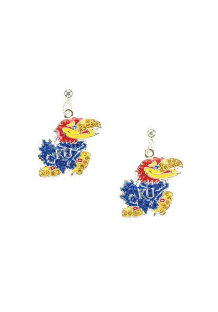 Kansas Jayhawks Bling Dangle Womens Earrings