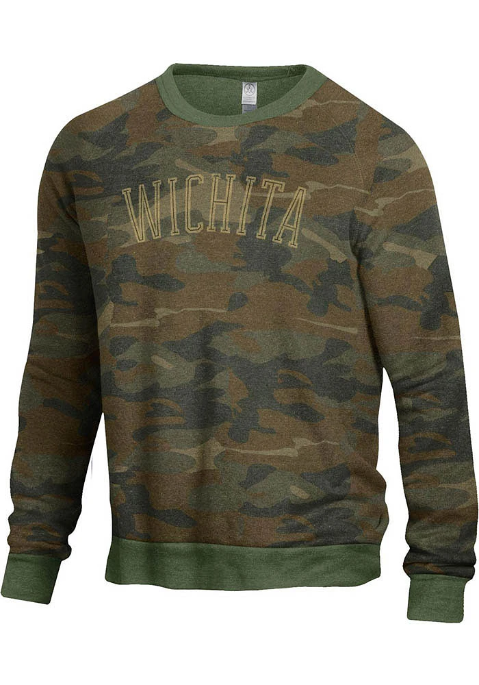 Alternative Apparel Wichita Mens Green Champ Crew Long Sleeve Sweatshirt