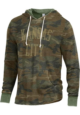 Alternative Apparel Kansas City Mens Green School Yard Hoodie Long Sleeve