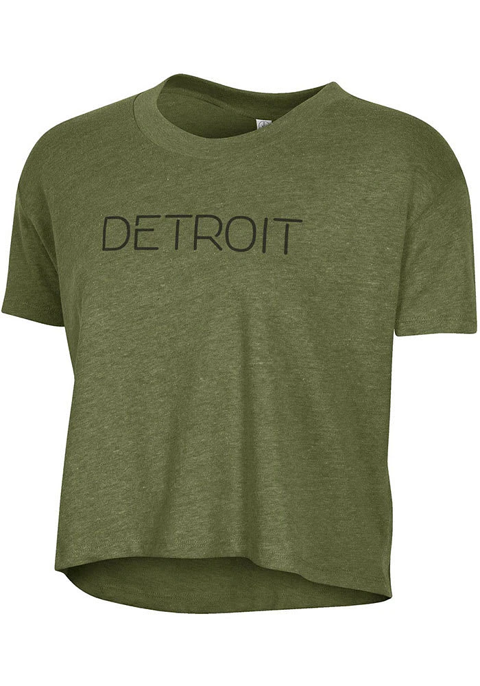 Alternative Apparel Detroit Womens Olive Disconnected Short Sleeve T-Shirt