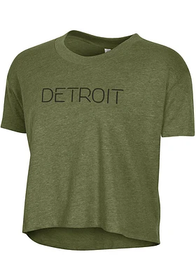 Alternative Apparel Detroit Womens Olive Disconnected Short Sleeve T-Shirt