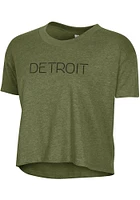 Alternative Apparel Detroit Womens Olive Disconnected Short Sleeve T-Shirt