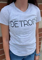 Alternative Apparel Detroit Womens Oatmeal Disconnected Short Sleeve T-Shirt