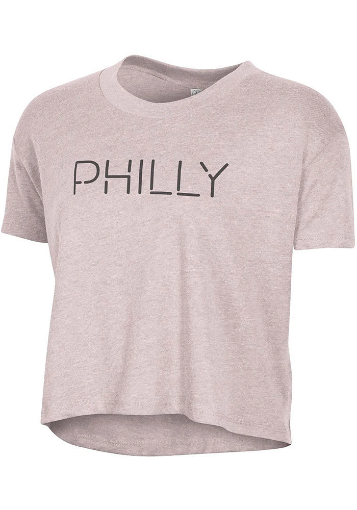 Alternative Apparel Philadelphia Womens Pink Disconnected Short Sleeve T-Shirt